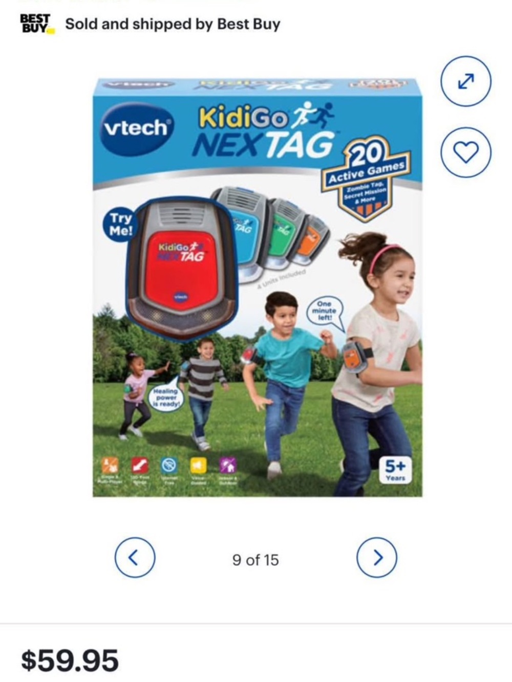 VTech KidiGo NEX TAG Active Game Set - Red/Blue